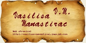 Vasilisa Manastirac vizit kartica
